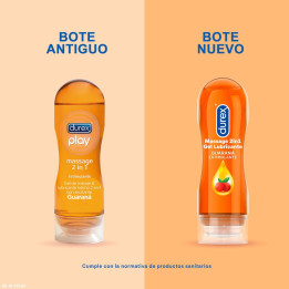Gel de masaj si lubrifiant intim 2 in 1 Durex PLAY MASSAGE ESTIMULANTE 200 ml