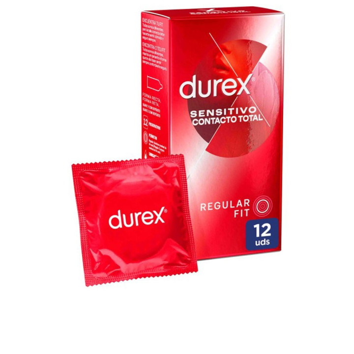 Set Prezervative ultra-subtiri Durex SENSITIVO CONTACTO TOTAL 12 buc