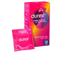 Prezervative texturate cu puncte si nervuri Durex DAME PLACER 12 buc