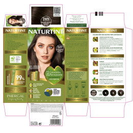Vopsea permanenta pentru par fara amoniac NATURTINT 3Wn castano oscuro radiante natural 170 ml