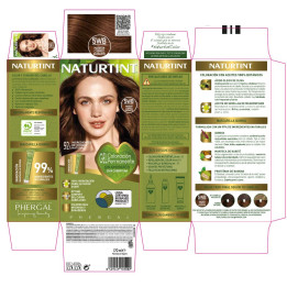 Vopsea permanenta pentru par fara amoniac NATURTINT 5Wb marron cobrizo radiante 170 ml