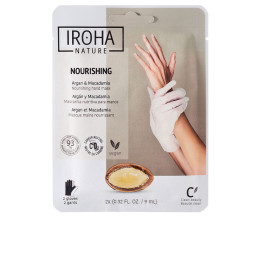 Masca hidratanta pentru maini IROHA ARGAN &amp; MACADAMIA 2 buc