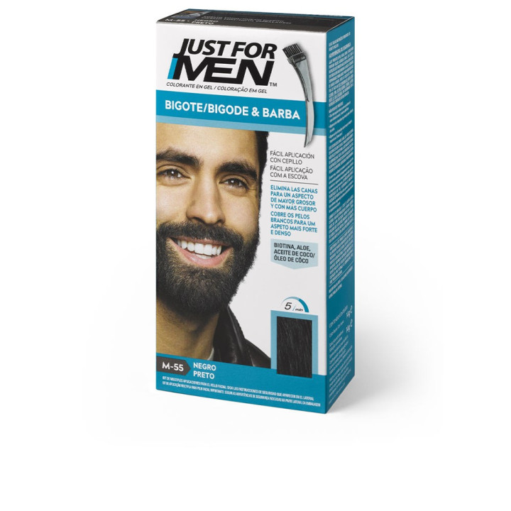 Gel colorant pentru barba, mustata si perciuni JUST FOR MEN COLORANTE negru 15 ml