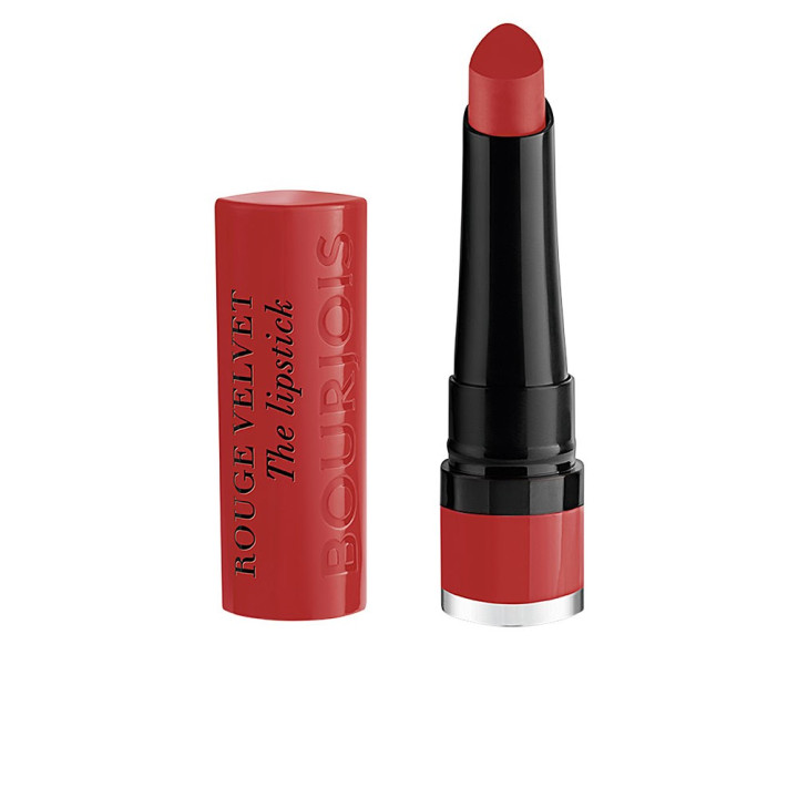 Ruj mat cu textura catifelata si confort de lunga durata Bourjois Rouge Velvet The Lipstick 05 rosu caramiziu 2.4 g
