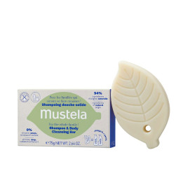 Sampon solid 2 in 1 pentru bebelusi si copii Mustela BIO 75 g