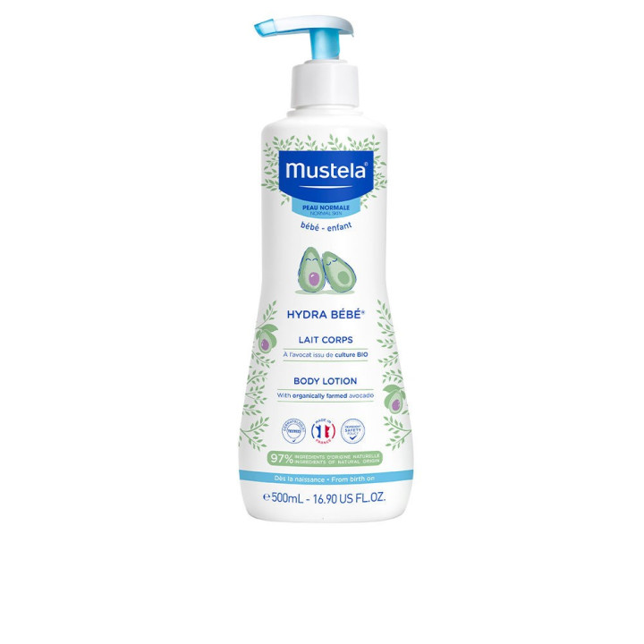 Lapte de corp natural hidratant si delicat pentru bebelusi si copii Mustela BEBÉ-NIÑO 500 ml