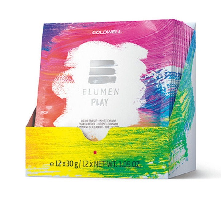 Set pudra pentru indepartarea vopselei de par semi-permanenta Goldwell ELUMEN PLAY eraser 12 x 30 g