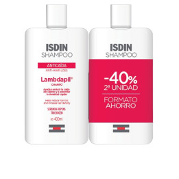Set Sampon anti-cadere pentru par ISDIN LAMBDAPIL 2 x 400 ml