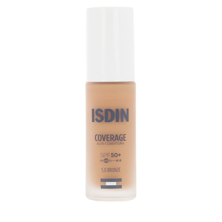 Fond de ten cu acoperire medie spre mare ISDIN COVERAGE SPF50+ 5.0 bronze 30 g