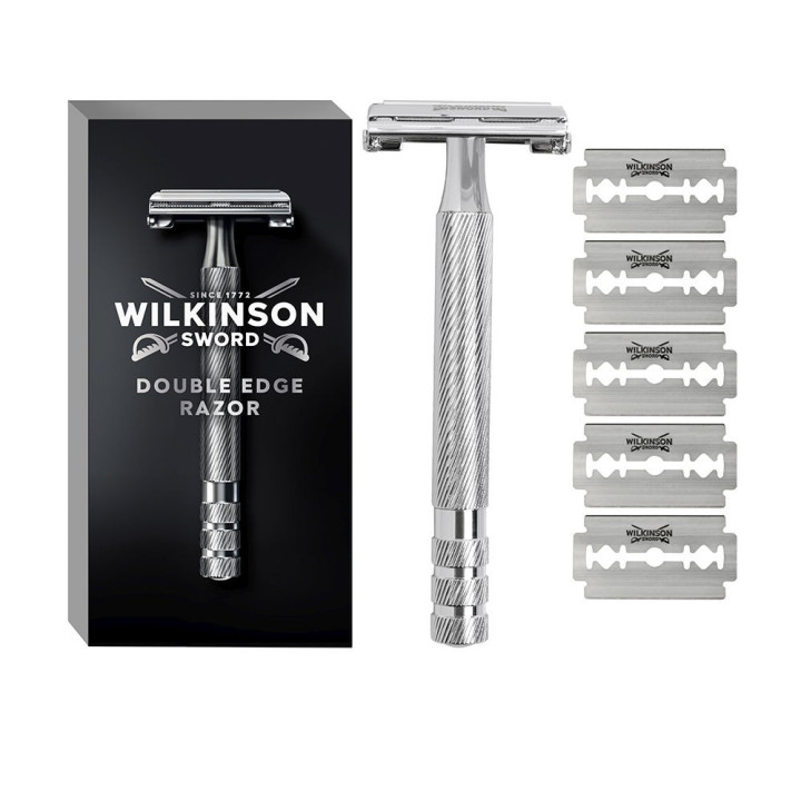 Aparat de ras clasic cu lama dubla WILKINSON DOUBLE EDGE RAZOR 1 buc