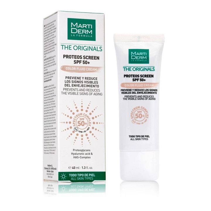 Crema faciala cu protectie solara ridicata si pigment colorat MARTIDERM THE ORIGINALS PROTEOS SCREEN SPF50+ 40 ml