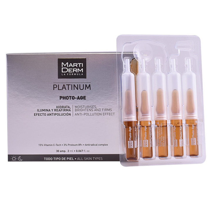 Set Capsule faciale cu efect de iluminare Martiderm PLATINUM PHOTO-AGE 30 x 2 ml