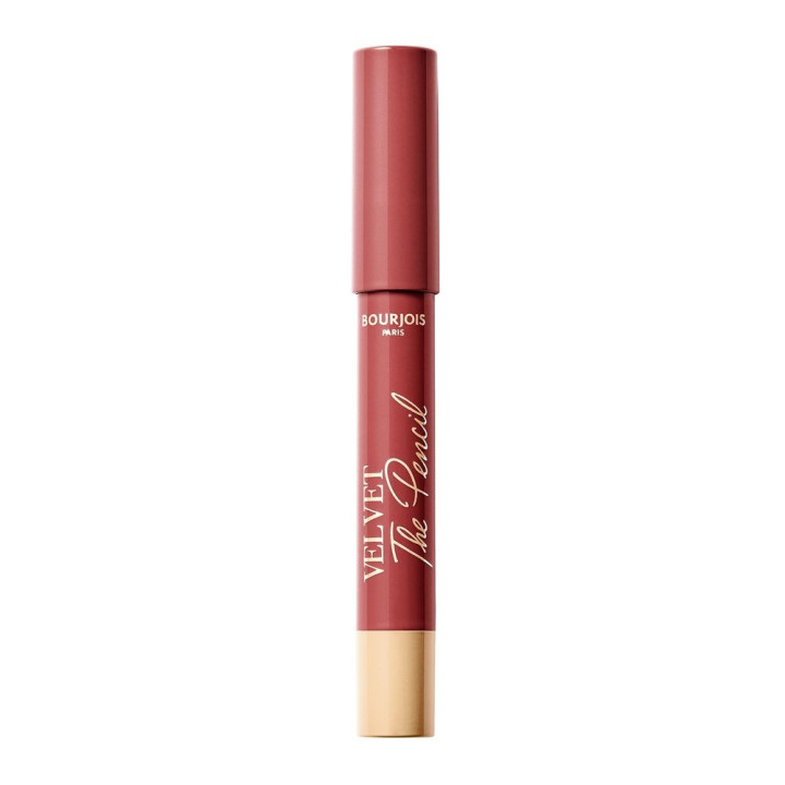 Ruj-creion mat cu precizie de contur si rezistent la transfer Bourjois VELVET THE PENCIL 05 rosu caramiziu 1.8 g
