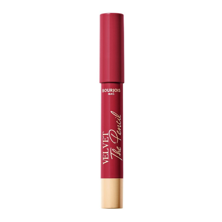 Ruj-creion mat cu precizie de contur si rezistent la transfer Bourjois VELVET THE PENCIL 08 rosu intens 1.8 g