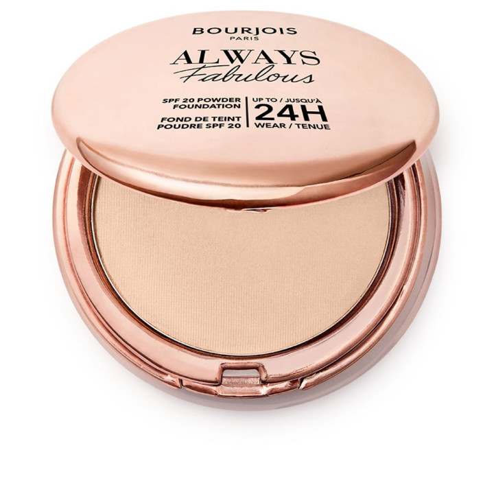 Pudra compacta cu acoperire medie spre mare SPF20 Bourjois ALWAYS FABULOUS 125 ivory 7 g