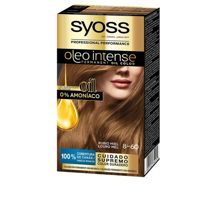 Vopsea de par fara amoniac Syoss OLEO INTENSE 8.60 honey blonde