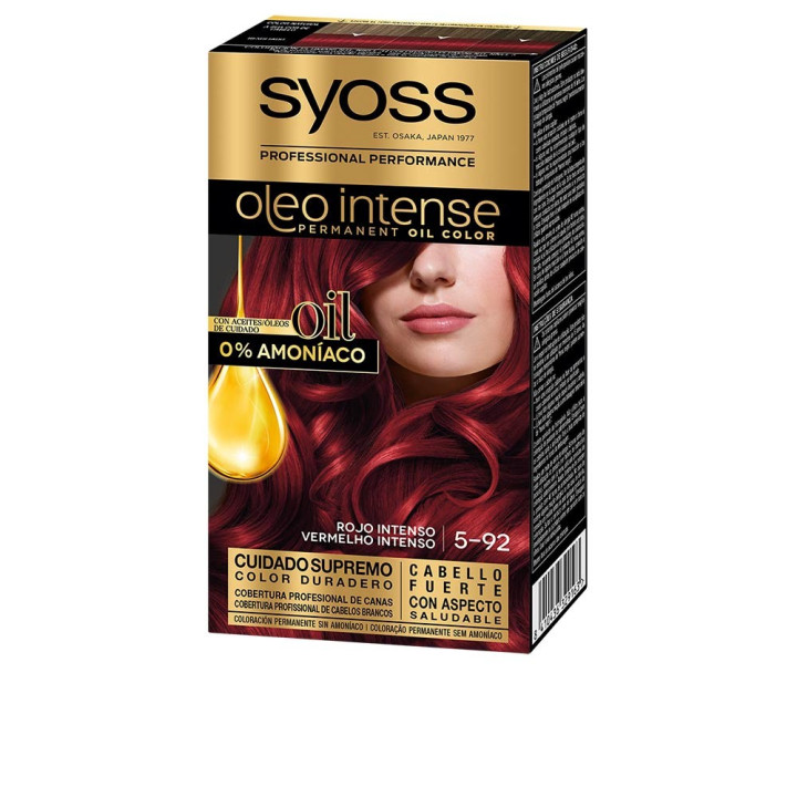Vopsea de par fara amoniac Syoss OLEO INTENSE 5.92 rosu intens