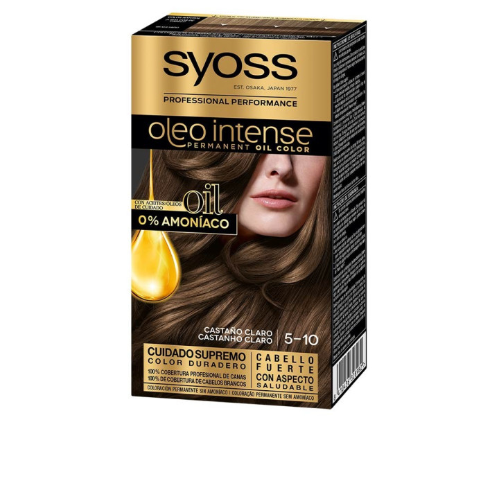 Vopsea de par fara amoniac Syoss OLEO INTENSE 5.10 maro deschis