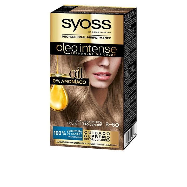 Vopsea de par fara amoniac Syoss OLEO INTENSE 8.50 blond cenusiu
