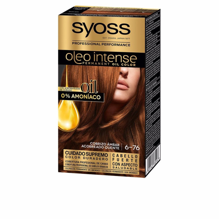 Vopsea de par fara amoniac Syoss OLEO INTENSE 6.76 cupru chihlimbar
