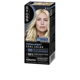 Vopsea permanenta pentru nuante reci Syoss PERMANENT COOL COLOR 9.5 blond cenusiu foarte deschis