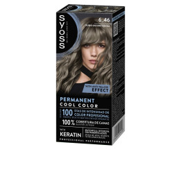 Vopsea permanenta pentru nuante reci Syoss PERMANENT COOL COLOR 6.46 blond cenusiu inchis