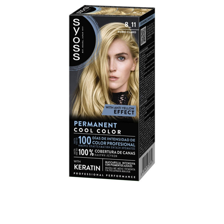 Vopsea permanenta de par Syoss PERMANENT COLOR 8.11 blond deschis