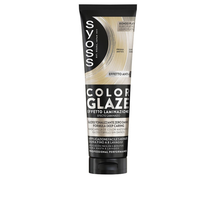 COLOR GLAZE mattifying color mask with laminated effect #Platinum Blonde 130 ml