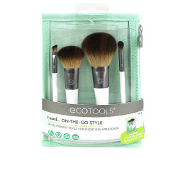Set Pensule machiaj pentru ten si ochi ecoTOOLS ON THE GO STYLE 5 buc