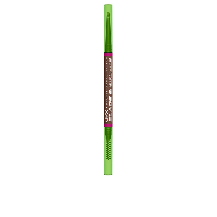 Creion de sprancene 2 in 1 NYX BLADE &amp; SHADE NANO 08 chocolate 1 buc