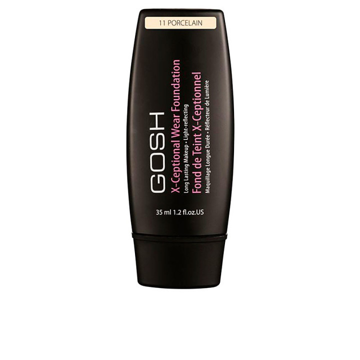 Fond de ten cu acoperire mare spre medie GOSH X-CEPTIONAL WEAR FOUNDATION 11 porcelai 35 ml