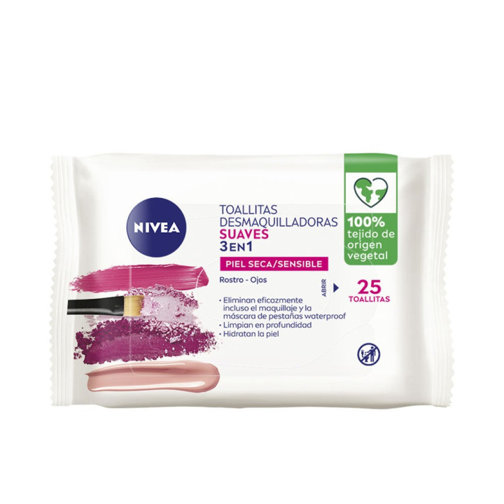 Servetele demachiante pentru tenul uscat si sensibil Nivea TOALLITAS DESMAQUILLADORAS 25 buc