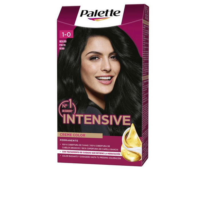 Vopsea de par permanenta pentru culoare intensa Palette INTENSIVE 1 negru 1 buc