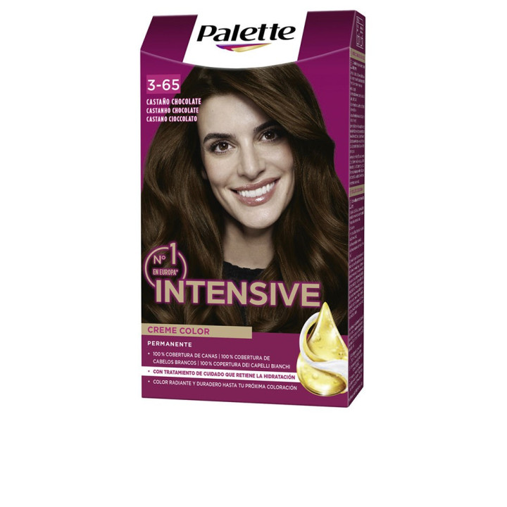 Vopsea de par permanenta pentru culoare intensa Palette INTENSIVE 3.65 maro ciocolatiu 1 buc