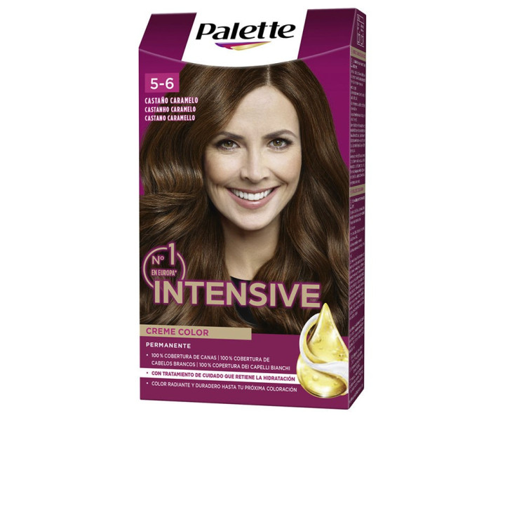 Vopsea de par permanenta pentru culoare intensa Palette INTENSIVE 5.6 castaniu caramel 1 buc