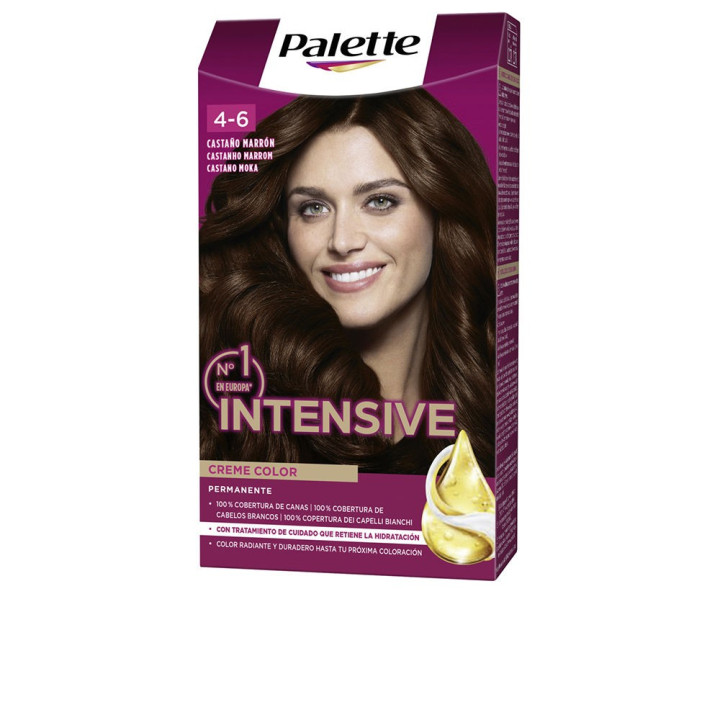 Vopsea de par permanenta pentru culoare intensa Palette INTENSIVE 4.6 maro castaniu 1 buc