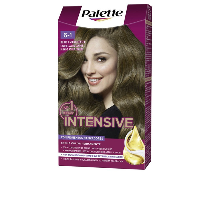 Vopsea de par permanenta pentru culoare intensa Palette INTENSIVE 6.1 blond cenusiu inchis 1 buc