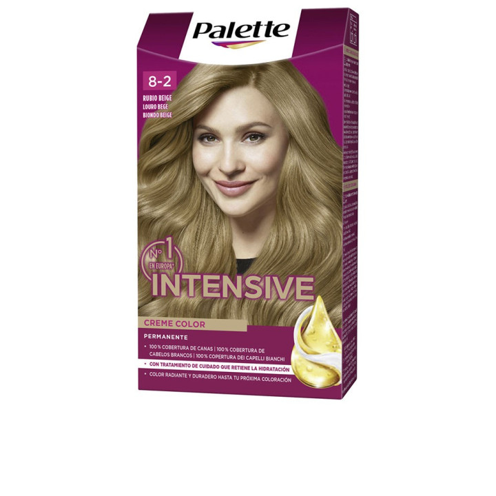 Vopsea de par permanenta pentru culoare intensa Palette INTENSIVE 8.2 blond bej 1 buc