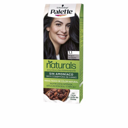 Vopsea de par permanenta pentru o culoare naturala si uniforma Palette NATURAL 1.1 negru albastrui 1 buc