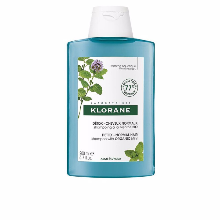 Sampon detoxifiant pentru par normal KLORANE A LA MENTA BIO 200 ml