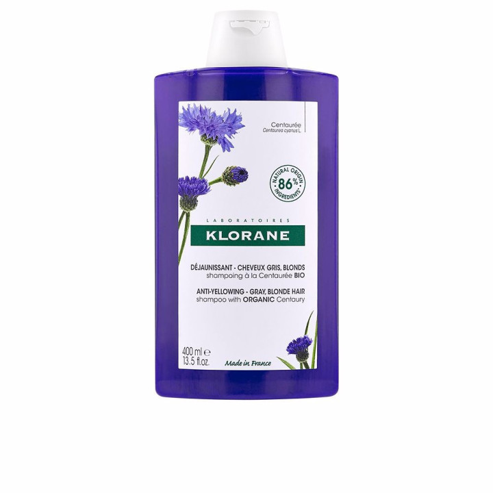 Sampon pentru neutralizarea tonurilor galbene KLORANE A LA CENTAUREA BIO 400 ml