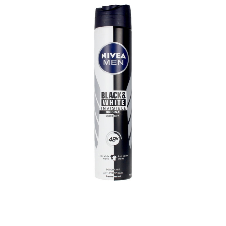 Deodorant-spray pentru barbati NIVEA MEN BLACK &amp; WHITE INVISIBLE 200 ml