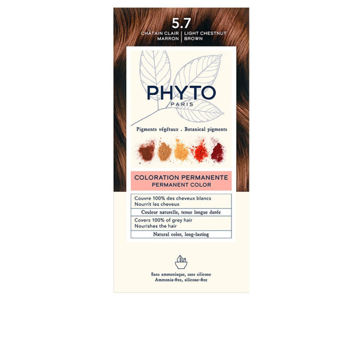 Vopsea permanenta pentru par PHYTO PARIS PHYTOCOLOR 5.7 castaniu deschis 1 buc