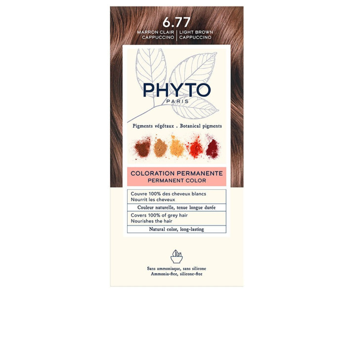 Vopsea permanenta pentru par PHYTO PARIS PHYTOCOLOR 6.77 maro deschis cappuccino 1 buc