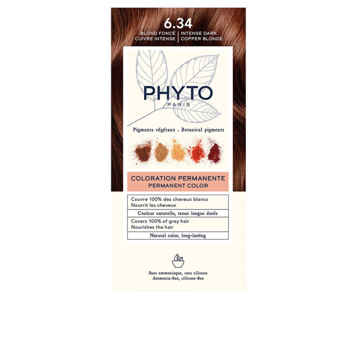 Vopsea permanenta pentru par PHYTO PARIS PHYTOCOLOR 6.34 blond cupru inchis 1 buc