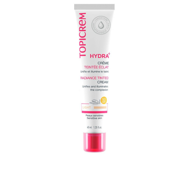 Crema faciala nuantatoare cu protectie solara TOPICREM HYDRA+ SPF50 claro 40 ml