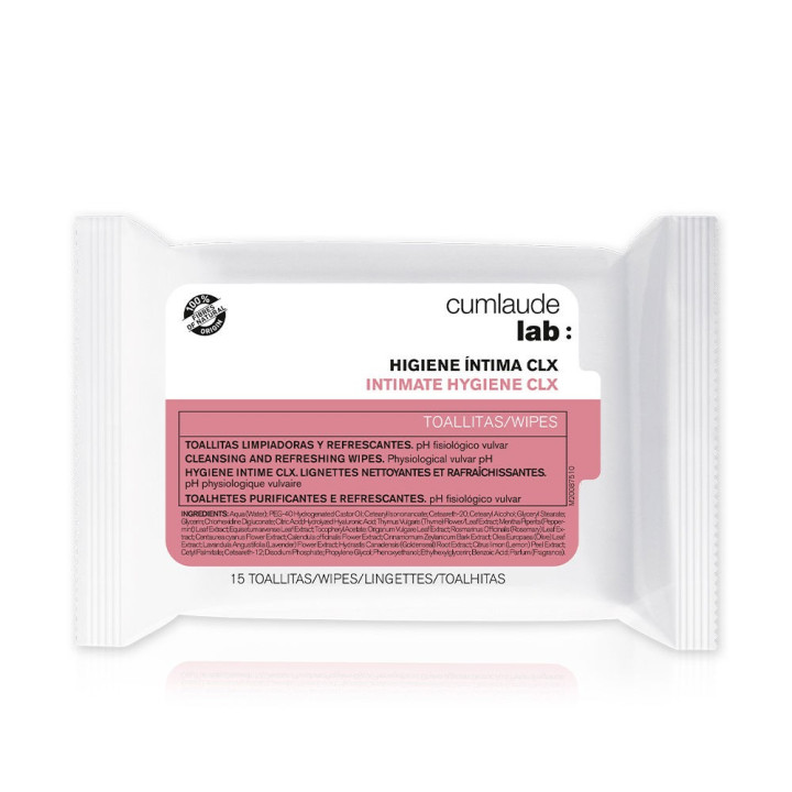 Set Servetele umede pentru igiena intima Cumlaude Lab HIGIENE ÍNTIMA CLX 15 buc